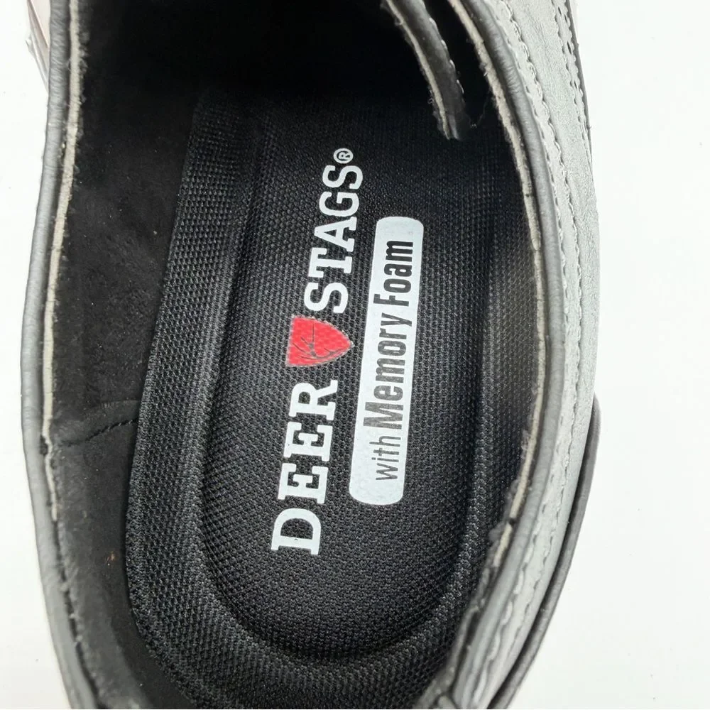 Deer Stags Corvallis Wingtip Oxford Dress Shoes Comfort Sole Black Gray 9.5 NEW